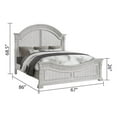 thumbnail image 2 of Faith Transitional  Style Queen Bed Made With Wood in Antique White, 2 of 5
