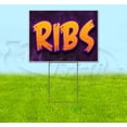 thumbnail image 1 of Ribs (18" x 24") Yard Sign, Includes Metal Step Stake, 1 of 6