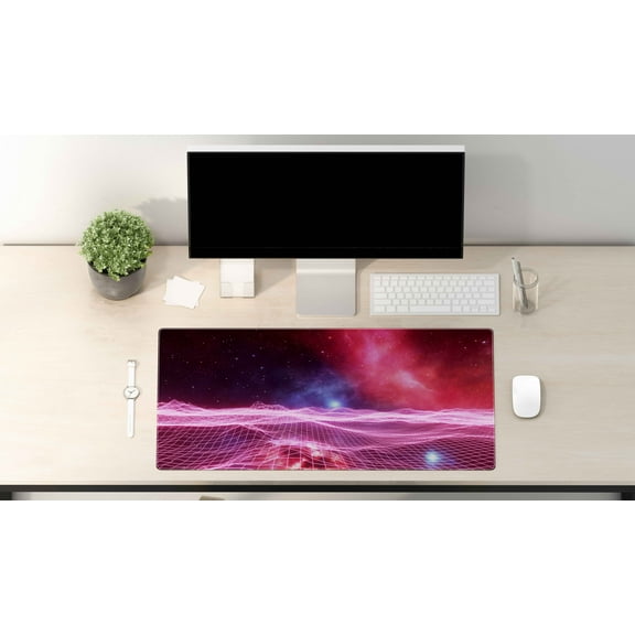 Desk Pad- sci-fi Space - Gaming Mouse Pad - Portable Large Desk Pad - Non Slip Water Resistant Rubber Base-Gaming Mouse Pad Keyboard Pad