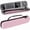 Pink, variant on Curling Iron Travel Case,Hard Carry Bag for Straightener Curling Irons Styler with Handle, EVA Flat Iron Cases for Vacation(CASE ONLY, Light Pink)