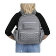 Fisher Price Grey Quilted Backpack Diaper Bag