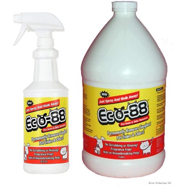 Eco88 Pet Stain & Odor Remover Starter Pack 1 Quart 1 Gallon