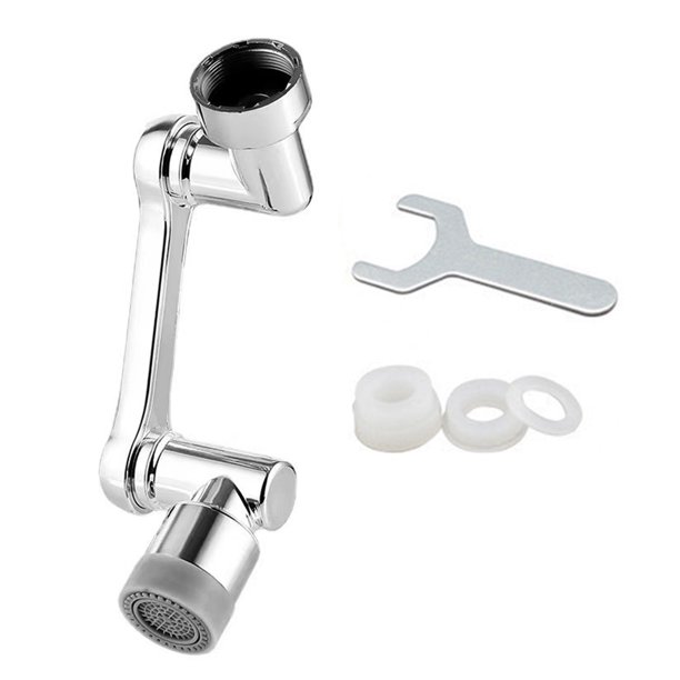 Extensor de grifo giratorio, diseño de aleación, modo de agua dual, brazo giratorio de 1080 grados, accesorio aireador para fregadero de cocina y baño