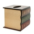 thumbnail image 5 of Crafted Classical Retro Wooden Antique Book Cover, Square Tissue Box Holder Dispenser | Fun & Decorative Kleenex Cover Case for Home, Office, Car, Kitchen, Bathroom, Living Room | Unique Gift Idea, 5 of 5