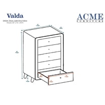 Transitional Style Wood and Fabric Upholstery Chest with 5 Drawers Gray - Saltoro Sherpi