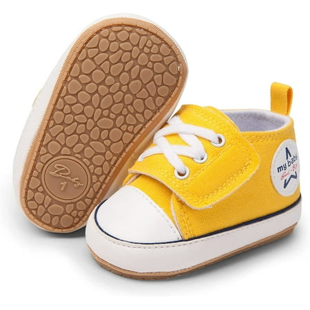 

Baby Boys Girls Shoes Canvas Toddler Sneakers Anti-Slip Infant First Walkers 0-18 Months