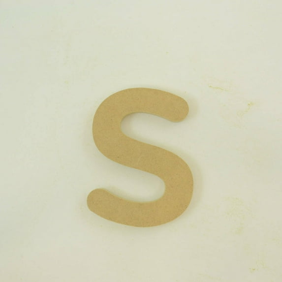 Package of 1, 10 Inch X 1/2" Thickness MDF Letter s in The Gotham Rounded Font, Thick, Lower Case for Art & Craft Project, Made in USA