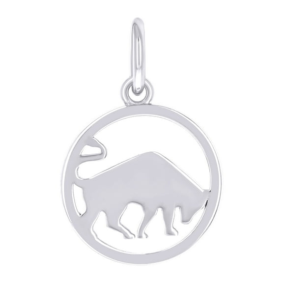 925 Sterling Silver Unisex Taurus Zodiac Sign Charm Pendant for Men Women