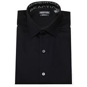Kenneth Cole Men's Regular Fit Textured Solid Spread Collar Dress Shirt