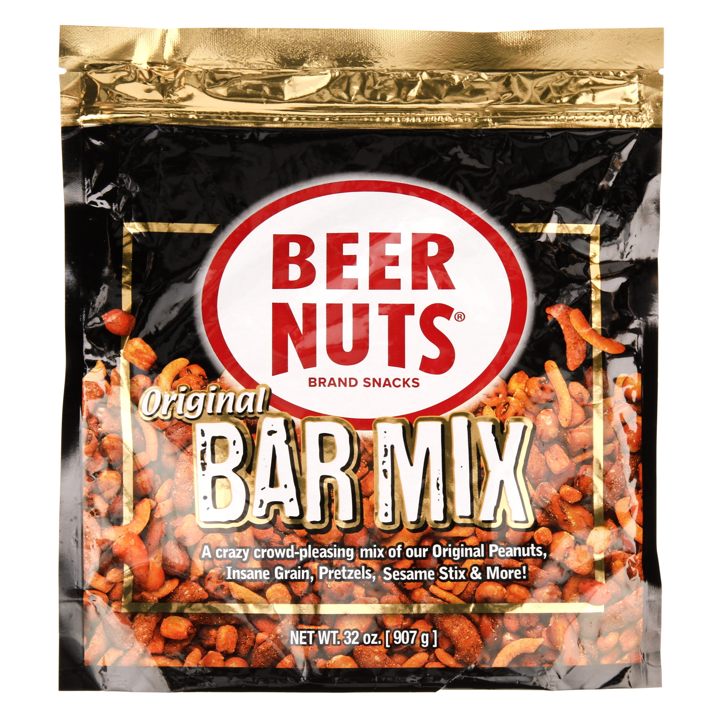 BEER NUTS® Brand Snacks, Original Bar Mix 12-Count 2 oz. Clip Strips -  Case of 6