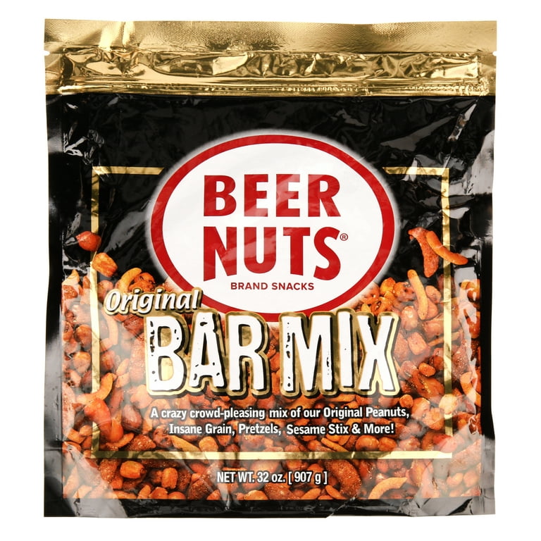 BEER NUTS® Brand Snacks, Bar Mix with Wasabi 8-Count 4 oz. Clip Strips -  Case of 6