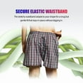 thumbnail image 5 of 3 Pack Men's Cotton Blend Boxer Shorts Random Mixed Color Pack Woven Relaxed Fit Boxers for Men Soft Breathable Mens Underwear with Button Fly Pouch Elastic Waist Comfortable Fabric Menswear, 5 of 5