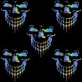 thumbnail image 1 of GFDYREE 5Pcs 3D Laser Skull Car Stickers Decals, Reflective Multicolored Cartoon Waterproof Self-Adhesive Vinyl Auto Exterior Decoration Accessories for Vehicle Hood, Doors, Bumper, Windows, 1 of 7