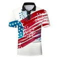 thumbnail image 3 of TOWED22 Mens Casual Button Short Sleeve Henley T-Shirts Patriotic Shirts for Men(Red,XL), 3 of 5