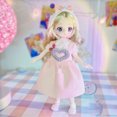 thumbnail image 1 of Muñeca de Anime de 23cm para niñas, muñeco de cara de dibujos animados Bjd con ropa, regalo de cumpleaños, novedad, 1/7, 1 of 5