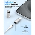 thumbnail image 2 of Adaptador MoKo Lightning hembra a USB C macho para iPhone plateado, 2 of 8