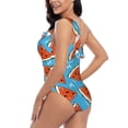 thumbnail image 4 of Honeii Cartoon Watermelon for women's one-piece swimsuit featuring a chic one-shoulder design experience elegance and style in the water-Small, 4 of 6