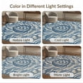 thumbnail image 7 of ODIKA 8'x10' Washable Area Rug Animals Marine Turtle Scattered Ocean Border Symmetrical Nautical for Living Room, Under Sectional, Family , Durable, Non-Slip, 7 of 7