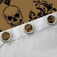 thumbnail image 4 of Homewish Baroque Floral Blackout Curtains Set of 2 (52x84 Each),Gothic Skull Halloween Skeleton Window Curtains,Black Brown Curtains and Drapes For Adults,Microfiber Bedroom Decor, 4 of 6