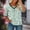 #304-Green, variant on Ounisa Womens 1/2 Sleeve T Shirt Crew Neck Printed Flared Sleeve V Neck Ruched Summer Casual Daily Wear Tops XL-5XL