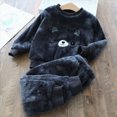 thumbnail image 2 of TOWED22 Toddler Baby Boy Clothes Fall Winter Fleece Outfits Color Block Sweatshirt & Jogger Pants Set 6 12 18 Months 2T 3T 4T 5T 6T Size:18-24 M,Color:Dark Blue, 2 of 4