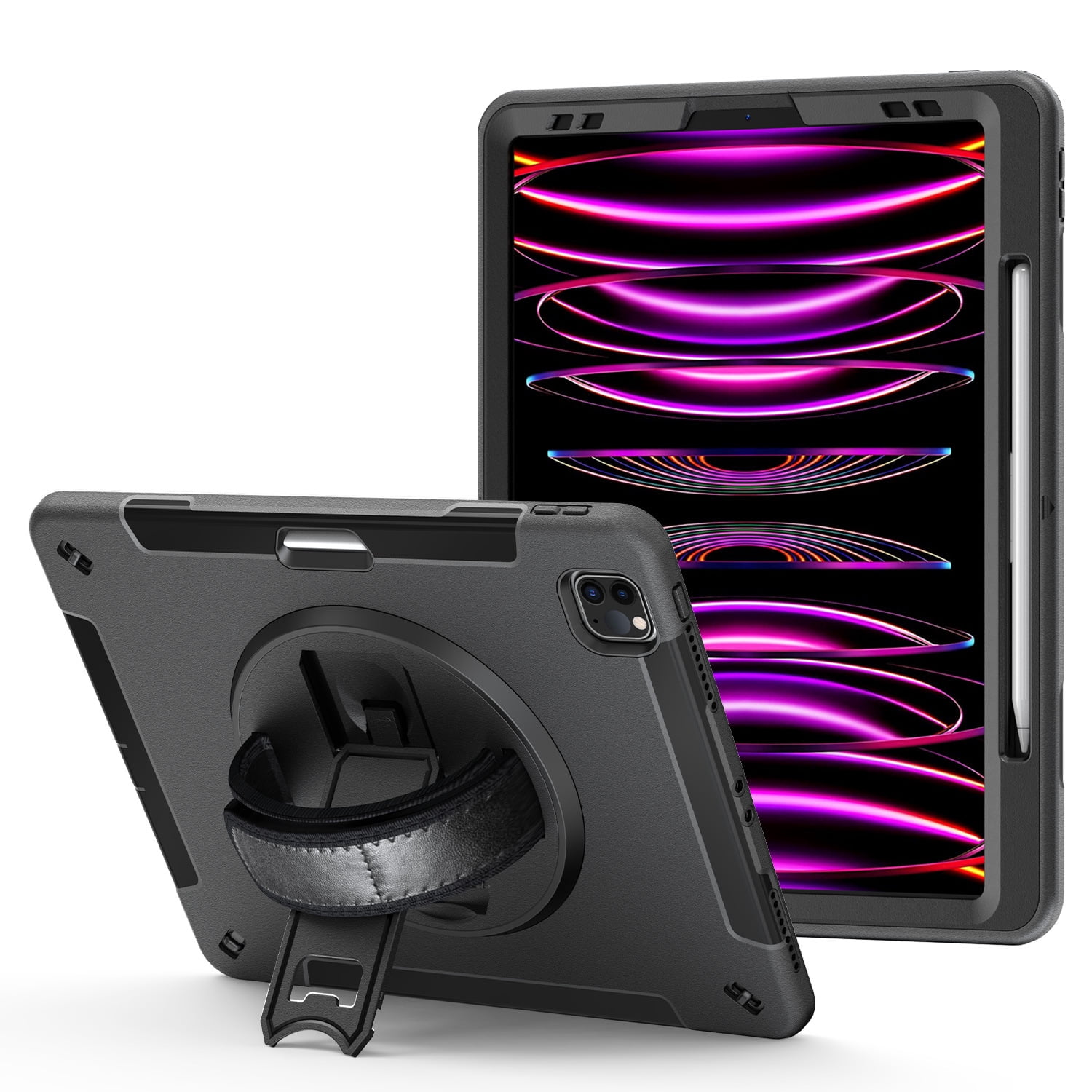 ZOLOHONI Case for Apple iPad Pro 12.9 inch 6th 5th 4th 3rd Gen & iPad Air 13 inch (M3/M2) Heavy Duty Rugged Shockproof Cover