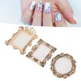 thumbnail image 4 of Resin Nail Art Palette, Gold Copper Color Display Cosmetic Multi Functional Mixing Nail Art Palette 3pcs  For Beauty Salon, 4 of 8
