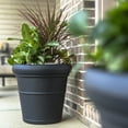 thumbnail image 6 of Step2 Claremont 18" Tall 2pk Black Round Indoor Outdoor Plastic Flower Planter, 6 of 25