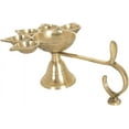 thumbnail image 3 of Brass Panch Aarti-Lamp Diya Oil Lamp with Stand Pooja Gift for Home & Office, Golden, 3 of 3