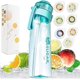 thumbnail image 1 of Juego de botellas de agua Yuxing 650 ml sin BPA azul, 1 of 5
