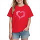 thumbnail image 1 of Blusas y camisas de manga corta con cuello redondo para niños y niñas, camisetas gráficas de manga corta, blusas con estampados bonitos para la temporada escolar., 1 of 8