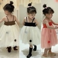 thumbnail image 4 of adviicd Robes pour Enfants Filles Robe Été Manches à Volants en Maille Ligne A Décontractée Robes de Fête Rouge,9, 4 of 5
