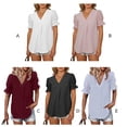 thumbnail image 3 of Minnieouse Blusa holgada para mujer, camisa bonita informal con flores, disfraz de vacaciones en la playa, fiesta de verano, Top fresco, Prendas para la parte del cuerpo blanco M, 3 of 6