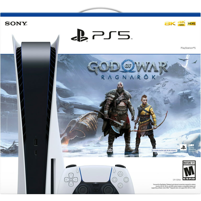 venom Milliard Orient Sony Playstation 5 PS5 Disc Version Gaming Console God of War Ragnarok  Bundle - Ultra-high speed SSD, 4K Blu-ray player, WiFi 6, BT 5.1,  Integrated I/O, 4K and HDR, Tempest 3D AudioTech,
