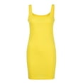 thumbnail image 4 of Prolriy Robes Printemps Été pour Femmes 2025 Robe d'Été Ajustée Col Carré Sans Manches Robe Débardeur Robes d'Été pour Femmes, Robes pour Femmes Jaune m, 4 of 7