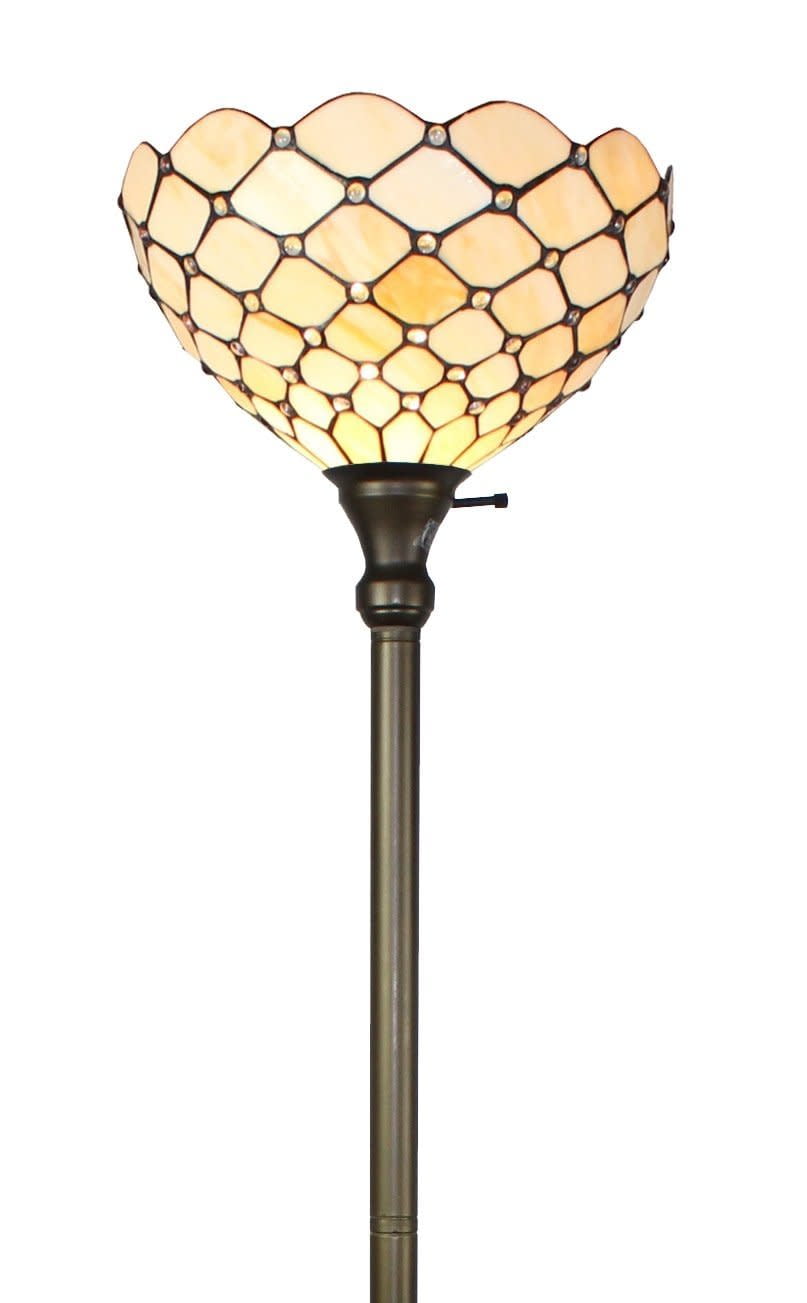 amora lighting tiffany torchiere floor lamp