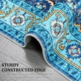 thumbnail image 2 of Tzou Persian Washable Rugs 5x7ft for Living Room(Navy/Turquoise), 2 of 7