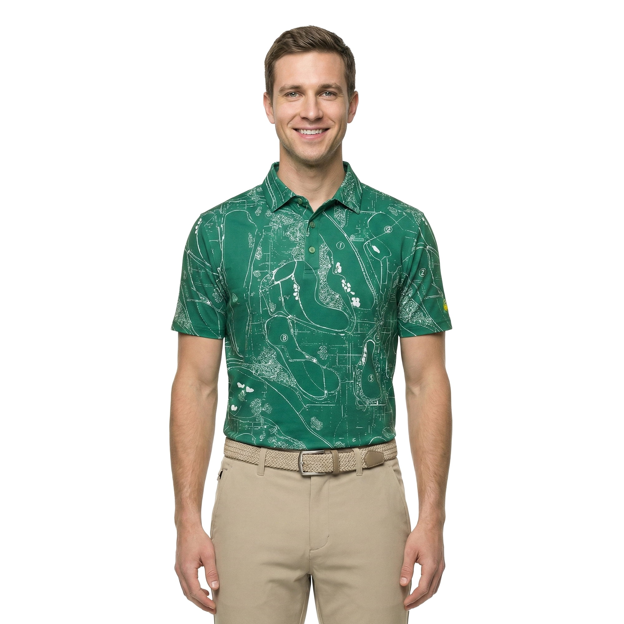 Birdie Bound Men's and Big and Tall Men's Novelty Print Polo Shirt, Sizes XS-4XLT