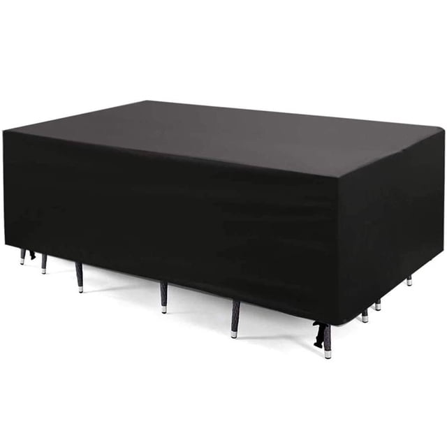 Oxford cloth garden waterproof table and chair cover black 315*160*74cm