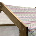 thumbnail image 4 of Tribal Pet House, Stripes with Triangles Arrows Abstract Geometric Composition, Outdoor & Indoor Portable Dog Kennel with Pillow and Cover, 5 Sizes, Dark Coral Pale Blue, by Ambesonne, 4 of 4