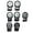 Black, variant on ABCISI Suspender Buttons, Metal Clip Button Repair Kit for Jeans Suspenders Hats Pants Replacement, Movable No Sew Button End Brace Clips, Set of 7 (Bronze)