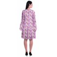 thumbnail image 4 of Moomaya Womens Long Sleeve Printed Knee Length Dress Flared Flowy Summer Dress, 4 of 6