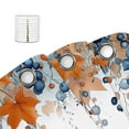 thumbnail image 4 of Fall Pumpkin Shower Curtain, Autumn Maple Leaves Thanksgiving Day Harvest Orange Blue Leaves Farmhouse Shower Curtain Set, Country Watercolor Plant Fabric Bath Curtain with Hook, 36X72in, 4 of 5