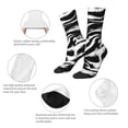 thumbnail image 3 of Yiaed Leopard And Zebra 2 Print Great elasticity Crew Socks Sports socks for Men and Women, 3 of 5