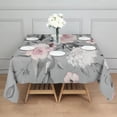 thumbnail image 3 of Pioneer Flower Floral Print Pattern Square Tablecloth,Waterproof Square Table Cover,Wipeable Spillproof Washable Table Cover for Home Kitchen Party Decor 52"x52"(132x132cm), 3 of 6