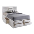 thumbnail image 6 of Benjara 8 Drawer Eastern King Bed with Bookcase Headboard and Round Knobs- White, 6 of 9