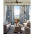 thumbnail image 6 of Vintage Oil Painting Forest Kitchen Curtains Vintage Birds Branches Cafe Short Curtains for Bathroom Blackout Window Curtain Grommet Small Window Treatment Drapes for Bedroom Living Room 42"x45"x2, 6 of 9