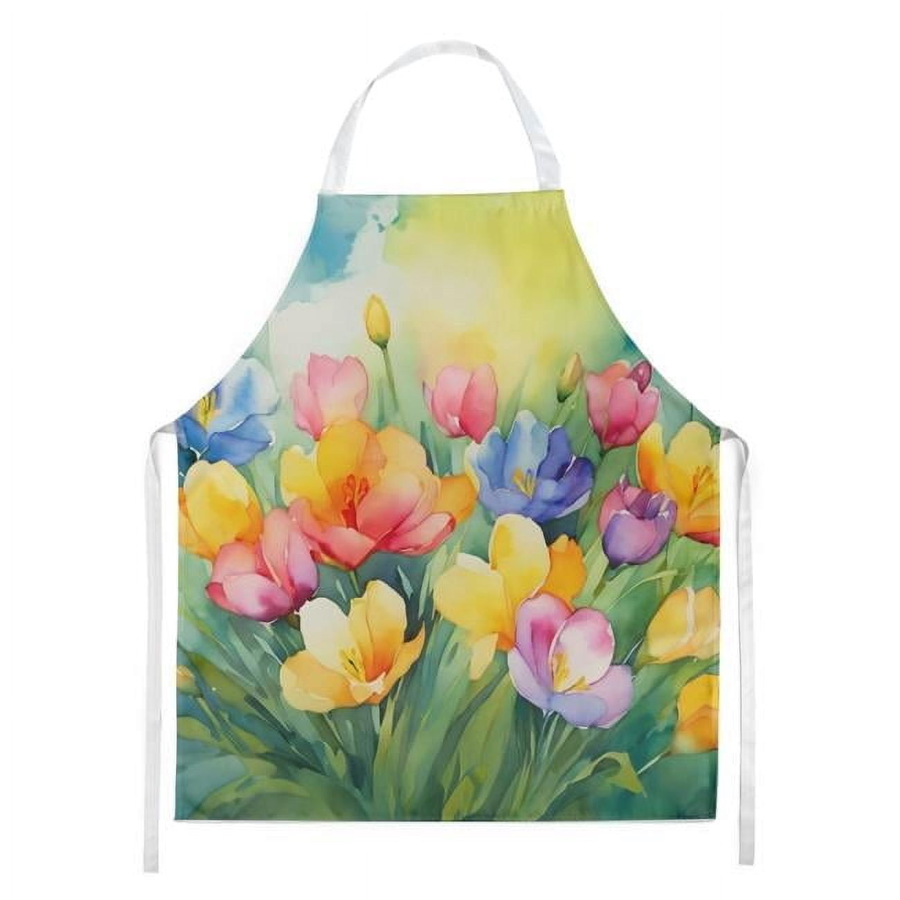 Hydrangeas in Watercolor Apron 27 in x 30 in