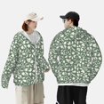 thumbnail image 3 of KLL Flowers With Leaves Print Men's Women’s UPF 50+ Sun Protection Outdoor Hoodie Jacket Long Sleeve Fishing Hiking Performance Shirt-Large, 3 of 6