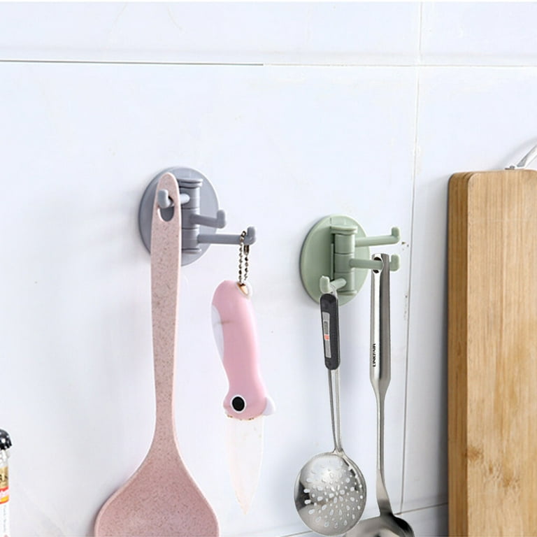 Irene Inevent Kitchen Door Hook Self-Hanger Wall-mounted Tools Adjustable  Punch-free Home Holder Accessories for Clothes Key Beige & 10 Pieces 
